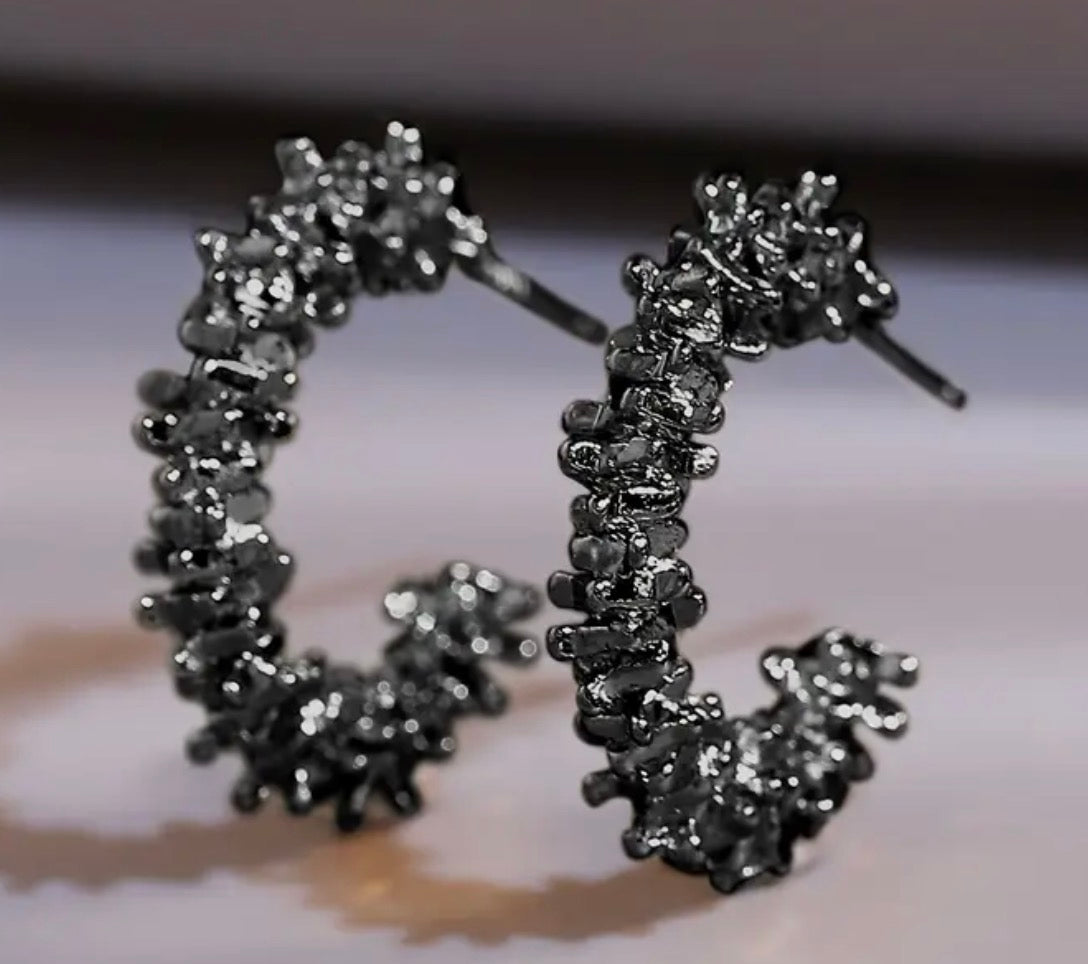 Textured Mini Hoop Earrings