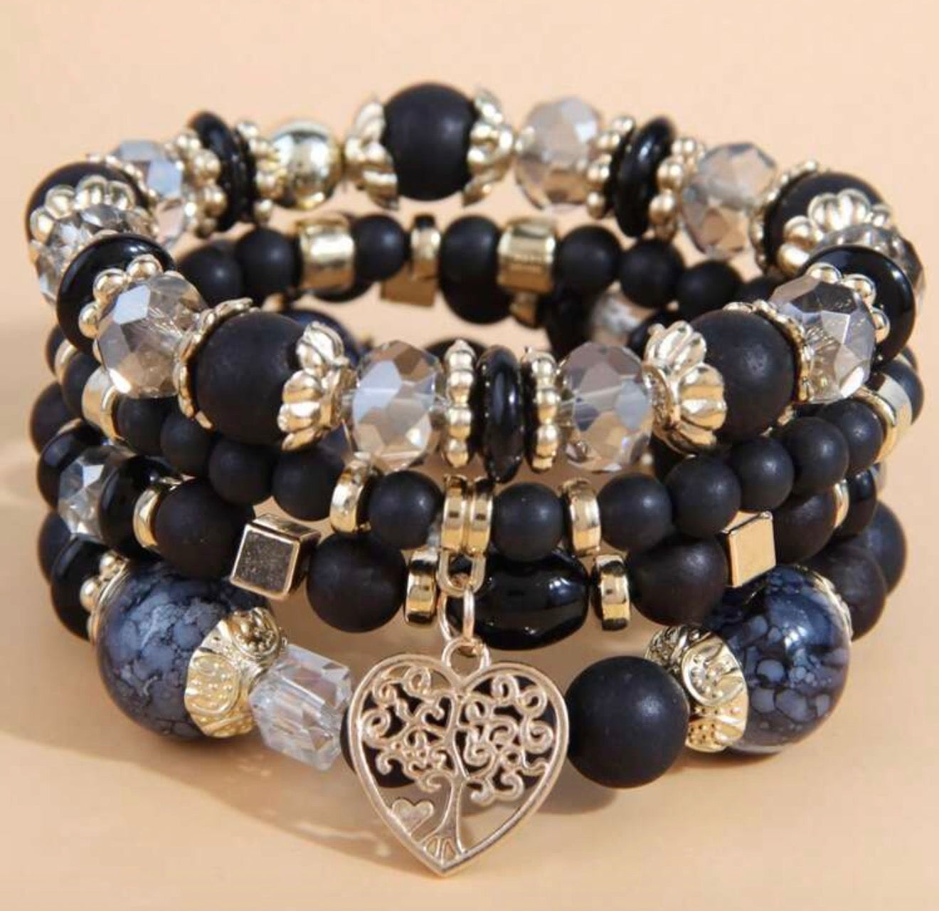 Black Tree Of Life Bracelet