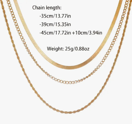 Golden Grace Trio Necklace
