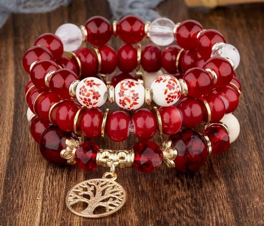 Tree of Life Vibrant Stretch Bracelet