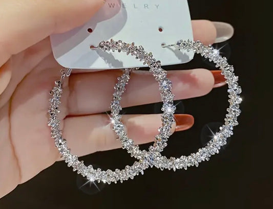 Silver Lining Hoops