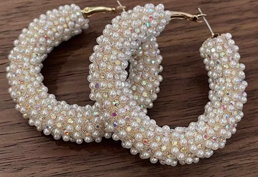 First Lady Pearl Hoops