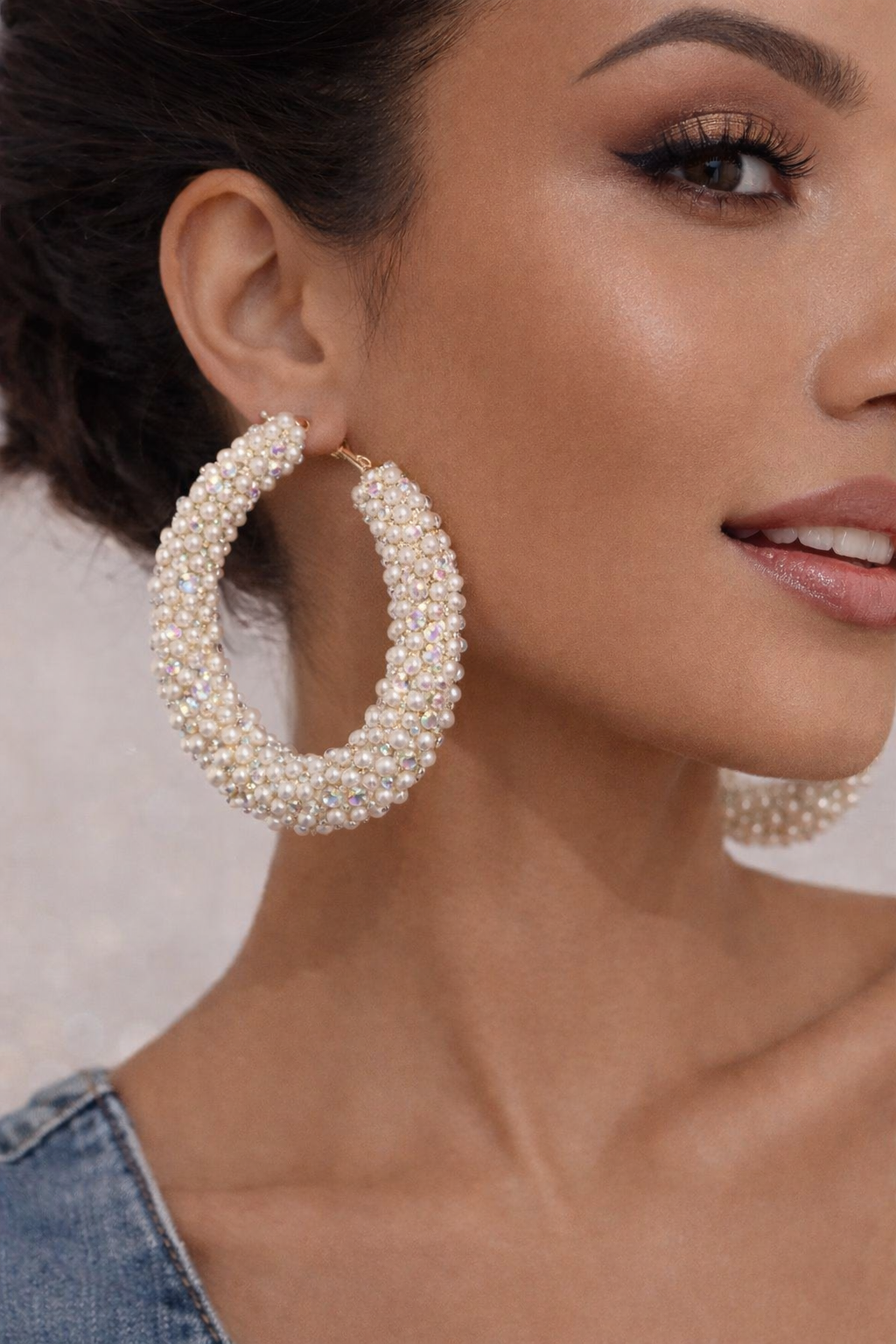 First Lady Pearl Hoops