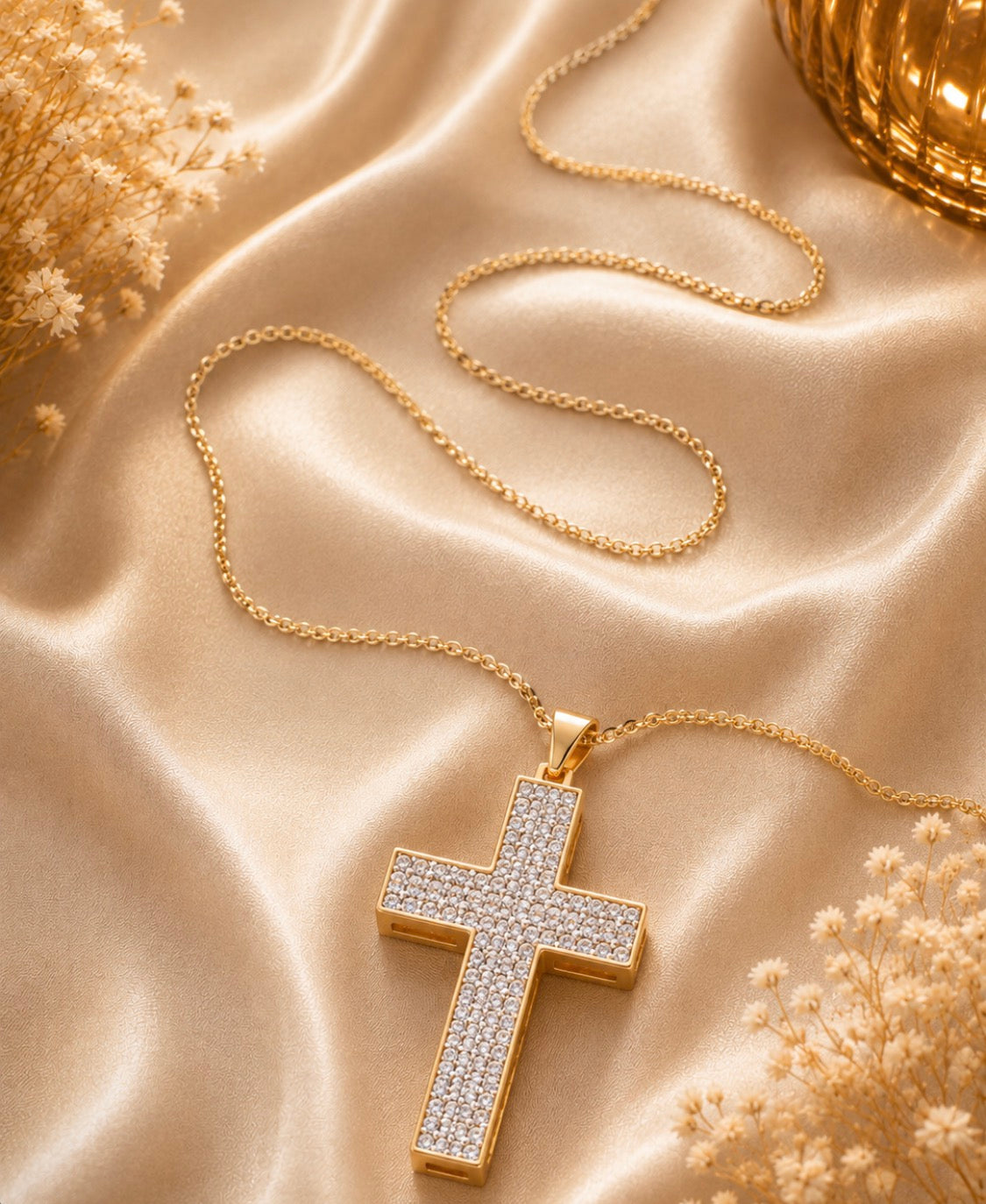 Faith That Sparkles Signature Covered in Glory Cross Necklace