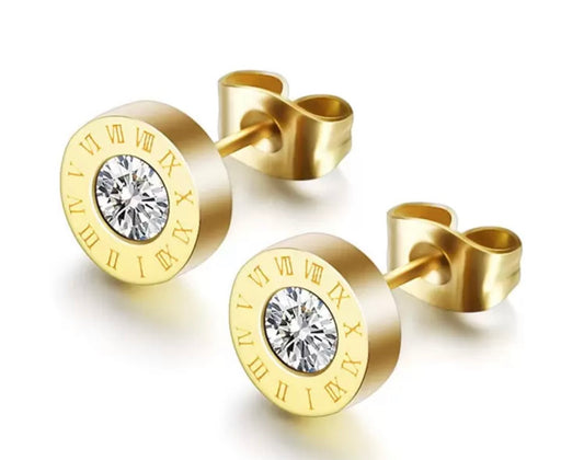 Timeless Radiance Gold Studs