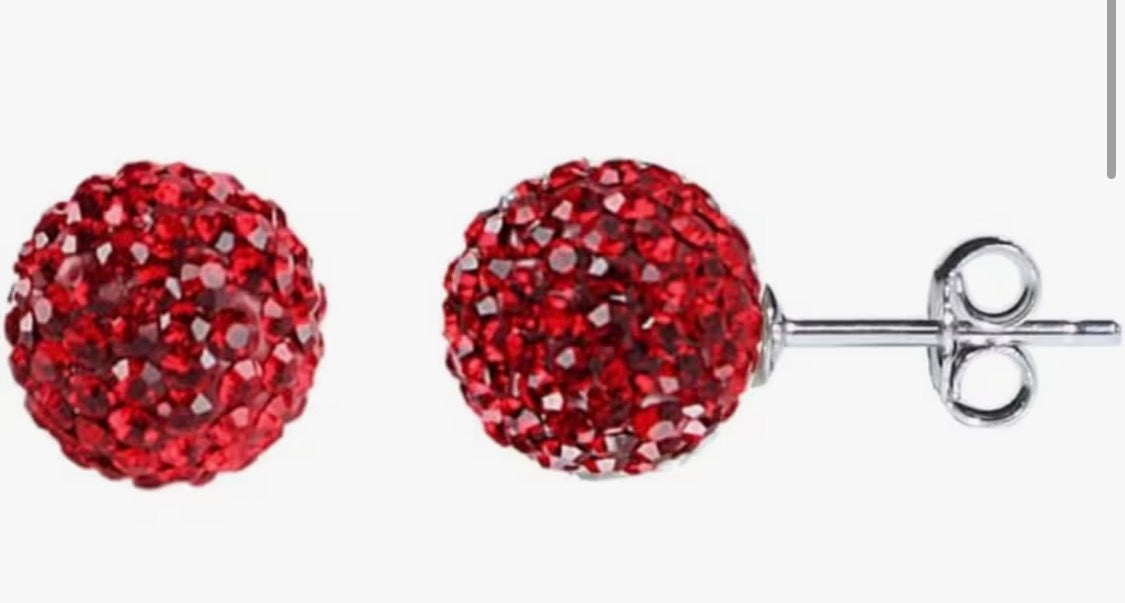 Crowned in Crimson Studs