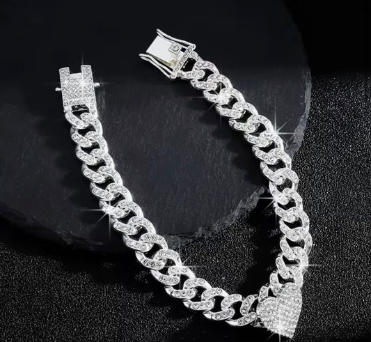 Silver Heart of Grace Bracelet/Anklet S/M