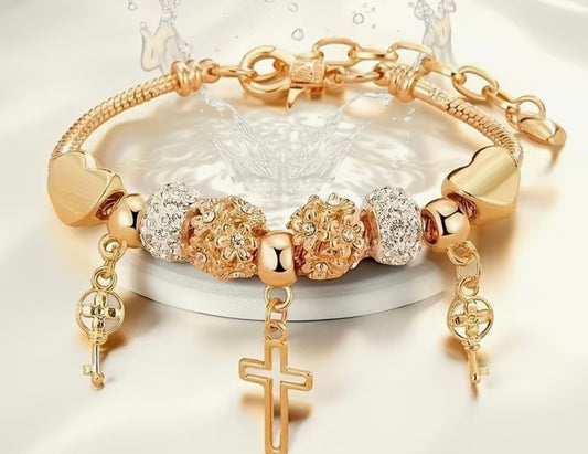 Grace & Keys Charm Bracelet